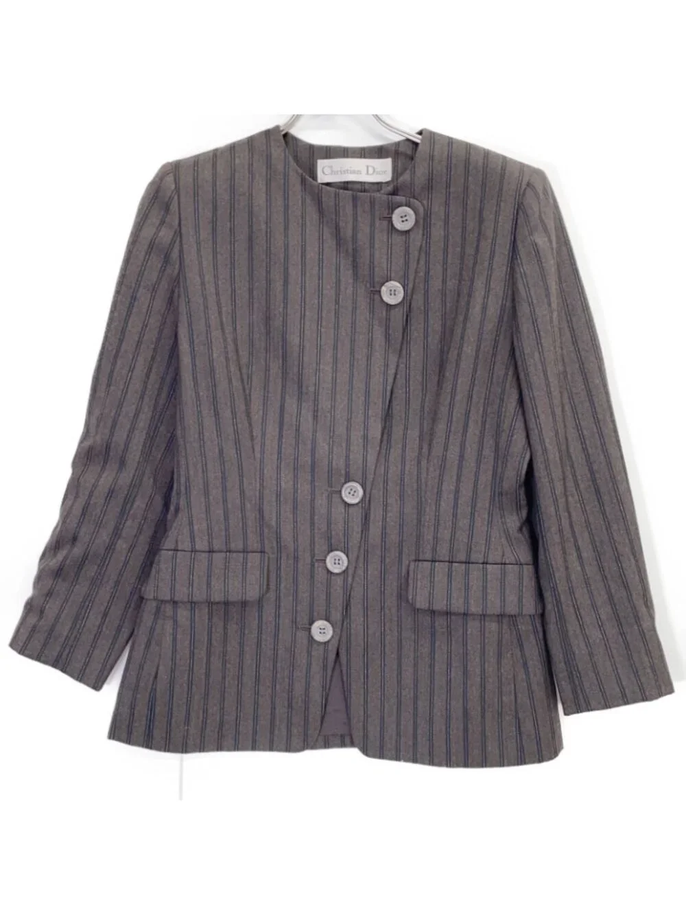 Dior Vintage Deformed Color Tailored Jacket Pencil Skirt